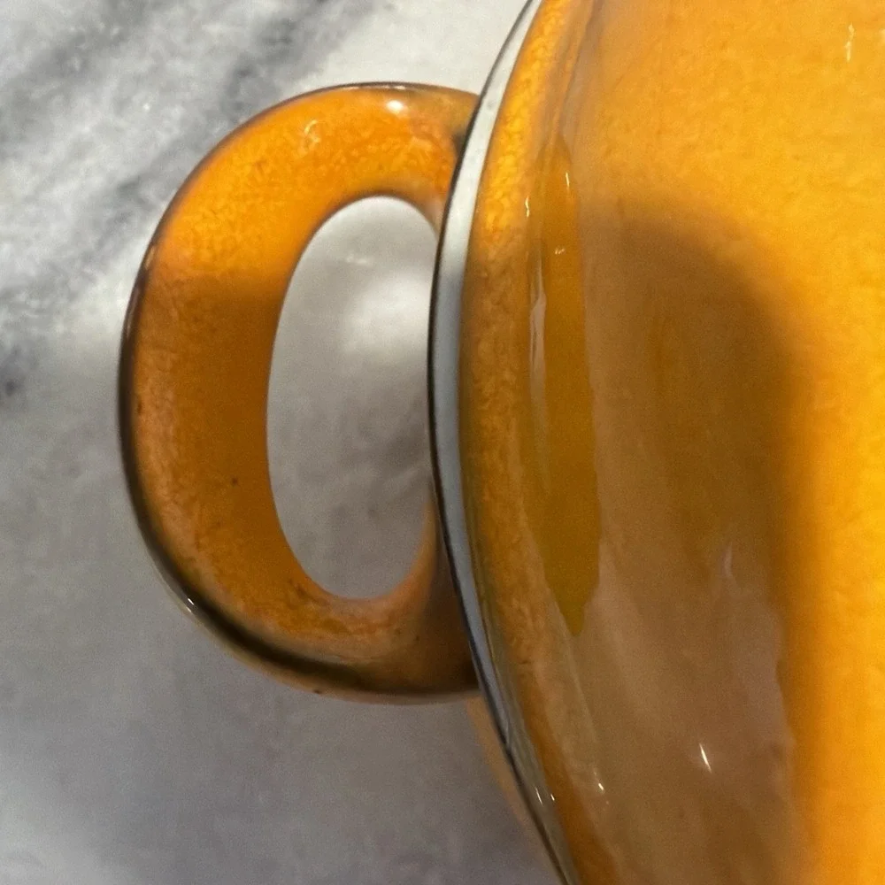 Thomas Flammfest Flame Orange Round Enameled Pot Germany GW994